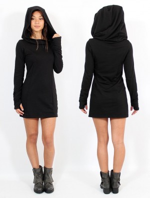 Dámské Šaty Toonzshop Myäa Sweatshirt Dress Černé | 2198SBOMN