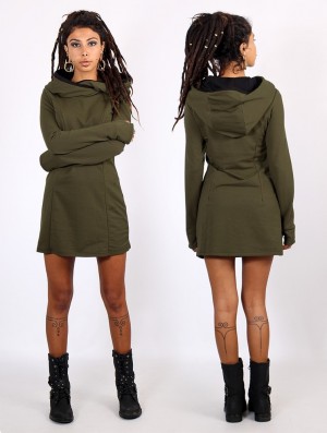Dámské Šaty Toonzshop Myäa Sweatshirt Dress Zelene | 3267SMBNL