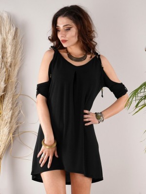 Dámské Šaty Toonzshop Narasimhäa Bare Shoulders Dress Černé | 1953OHMTC