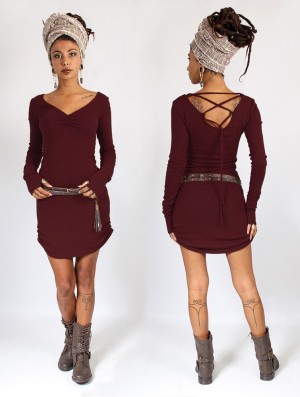 Dámské Šaty Toonzshop Nikkäa Sweater Dress Wine | 6217TJRND