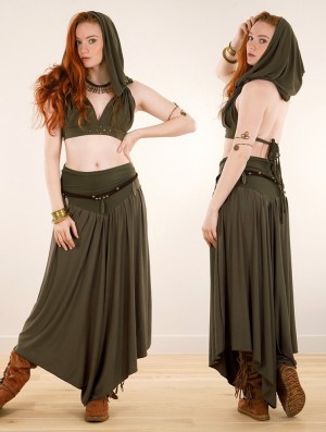 Dámské Šaty Toonzshop Shojo Skirted Harem Pant 2in1 Dress Hnědožlutý | 1870TUCWX