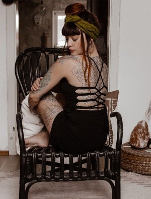 Dámské Šaty Toonzshop Sunee Bare Back Short Dress Černé | 9801OYSFQ