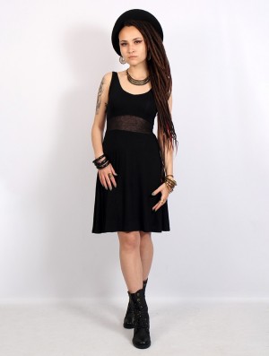 Dámské Šaty Toonzshop Wakäa Sleeveless Short Dress Černé | 1659VODNC