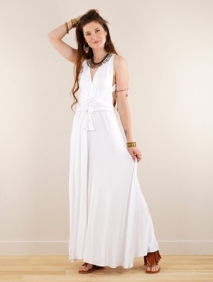 Dámské Šaty Toonzshop Wakiza Long Infinity Dress Bílé | 8456SGDXY