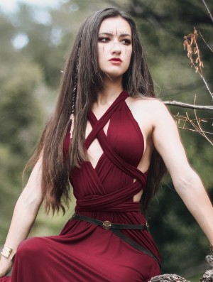 Dámské Šaty Toonzshop Wakiza Short Infinity Dress Wine | 9541NBPUX