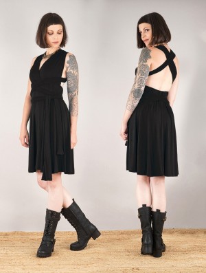 Dámské Šaty Toonzshop Wakiza Short Infinity Dress Černé | 5294SCPEH