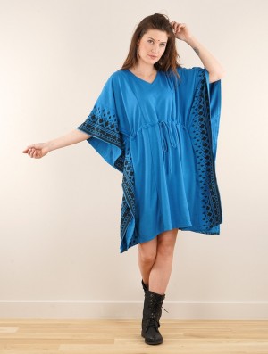 Dámské Šaty Toonzshop Wilwarin Ethnic Arrow Kaftan Dress Blankyt | 4107SLIMV