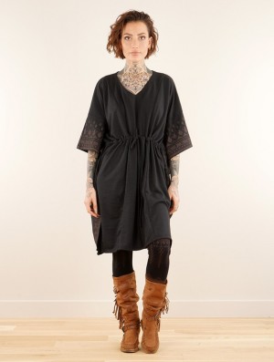 Dámské Šaty Toonzshop Wilwarin Ethnic Arrow Kaftan Dress Černé | 2087GRNQE