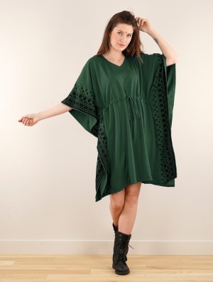 Dámské Šaty Toonzshop Wilwarin Ethnic Arrow Kaftan Dress Zelene | 4238CFWUG