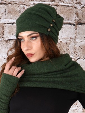 Dámské Čepice Toonzshop Aslany Beaded Beanie Zelene | 7549MODHK