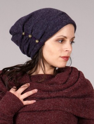 Dámské Čepice Toonzshop Aslany Beaded Beanie Fialové | 0291IHEWV