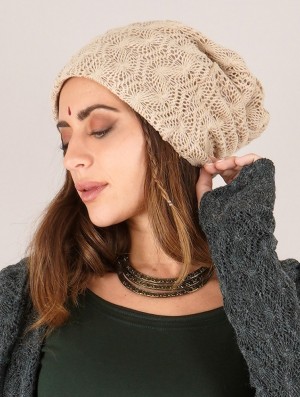 Dámské Čepice Toonzshop Sükk Crochet Dreadlocks Big Beanie Béžový | 4635VAXBJ