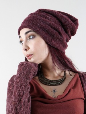 Dámské Čepice Toonzshop Sükk Dreadlocks Big Beanie Wine | 4769WHJGA