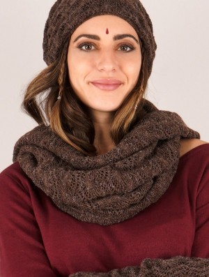Dámské Šátek Toonzshop Oöna Crochet Snood Scarf Hnědé | 3247HBKEI
