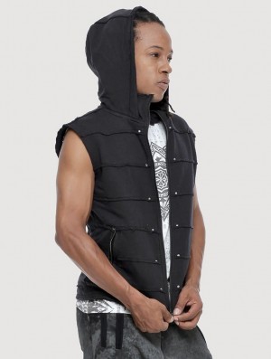 Pánské Bundy Toonzshop Moli Sleeveless Jacket Černé | 7931XJULS