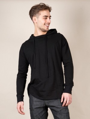 Pánské Košile Toonzshop Aldaron Hooded Long Sleeve Shirt Černé | 7923MHZPL