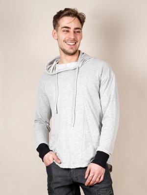 Pánské Košile Toonzshop Aldaron Hooded Long Sleeve Shirt Světle Šedé | 9510FKGCH