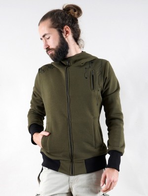 Pánské Mikina s Kapucí Toonzshop Aegnor Core Zipped Hoodie Zelene | 4018NEGHW
