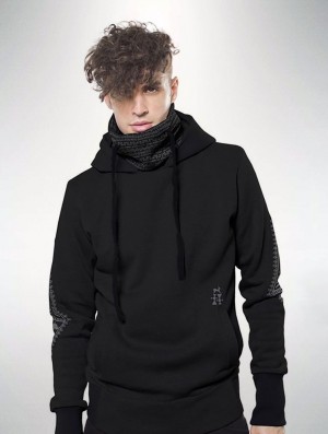 Pánské Mikina s Kapucí Toonzshop Lappi Hoodie Černé | 4156ZPTBY