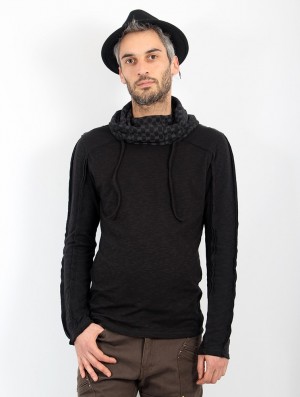 Pánské Mikina s Kapucí Toonzshop Psylo Hoodie "Kafiya" Černé | 2536SPTGB