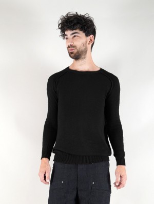 Pánské Svetr Toonzshop Arga Cotton Sweater Černé | 2490OJWQB