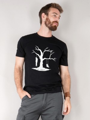 Pánské Tričko Toonzshop Death Versus Play Printed Short Sleeve T-shirt Černé | 1054PNWTF