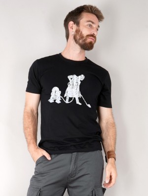 Pánské Tričko Toonzshop Vader R2d2 Vacuum Printed Short Sleeve T-shirt Černé | 4970AQINZ